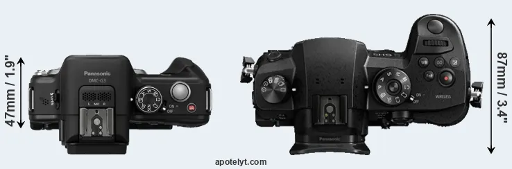 Compare G3 versus GH5 top