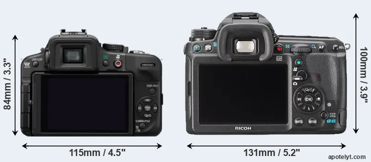 Comparison G3 or K-3 rear