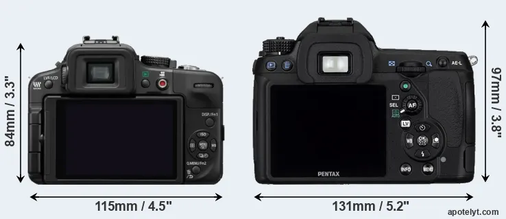 Comparison G3 or K-5 rear