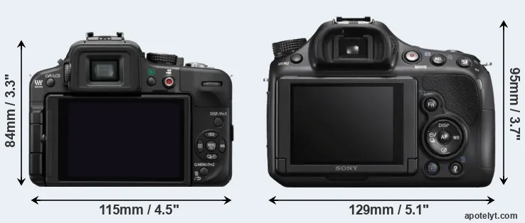 Comparison G3 or A58 rear