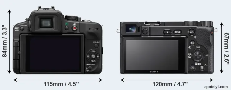 Comparison G3 or A6100 rear