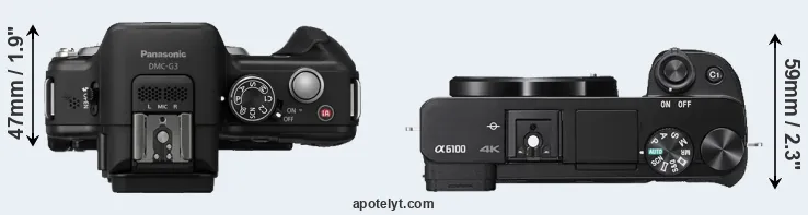 Compare G3 versus A6100 top