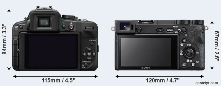 Comparison G3 or A6500 rear