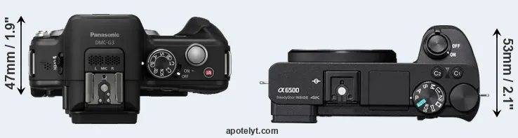 Compare G3 versus A6500 top