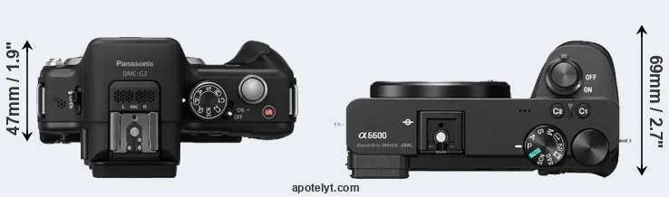 Compare G3 versus A6600 top
