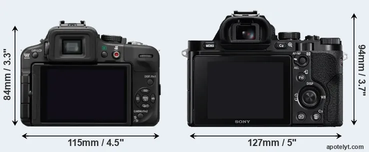 Comparison G3 or A7R rear