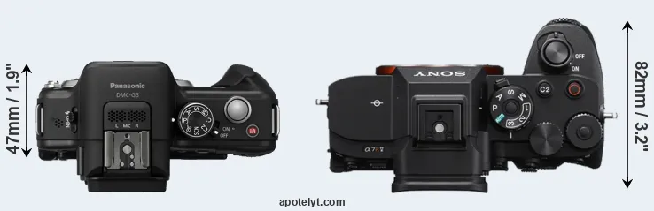 Compare G3 versus A7R V top