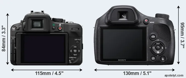 Comparison G3 or H400 rear
