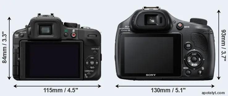 Comparison G3 or HX400V rear