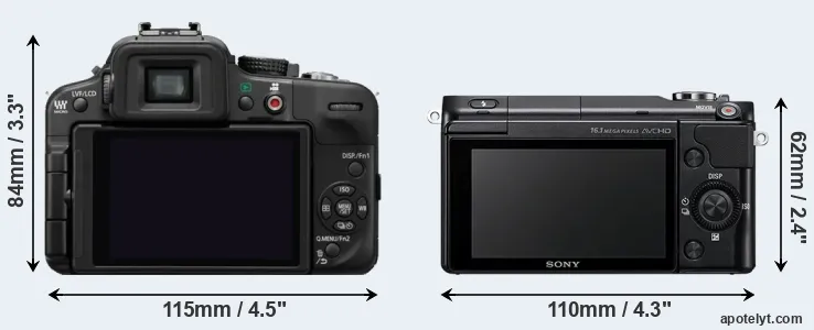 Comparison G3 or NEX-3N rear