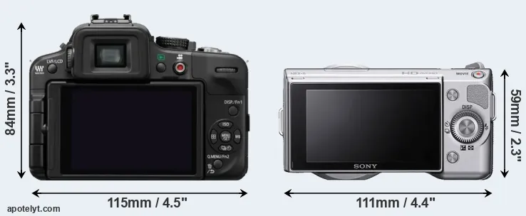 Comparison G3 or NEX-5 rear