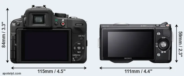 Comparison G3 or NEX-5N rear