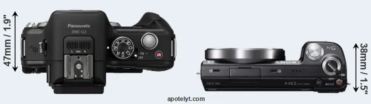 Compare G3 versus NEX-5N top
