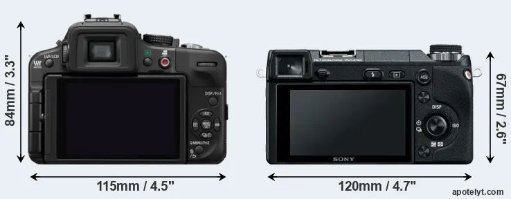 Comparison G3 or NEX-6 rear