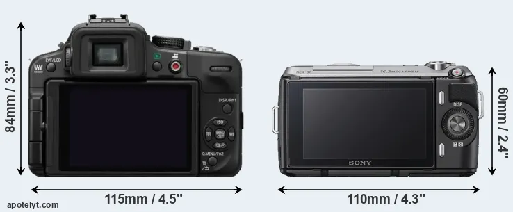 Comparison G3 or NEX-C3 rear