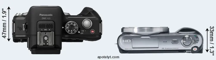 Compare G3 versus NEX-C3 top