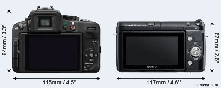 Comparison G3 or NEX-F3 rear