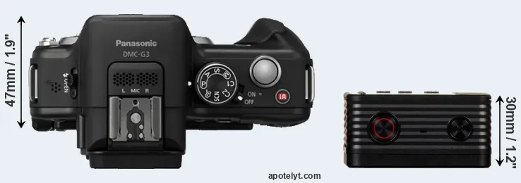 Compare G3 versus RX0 top