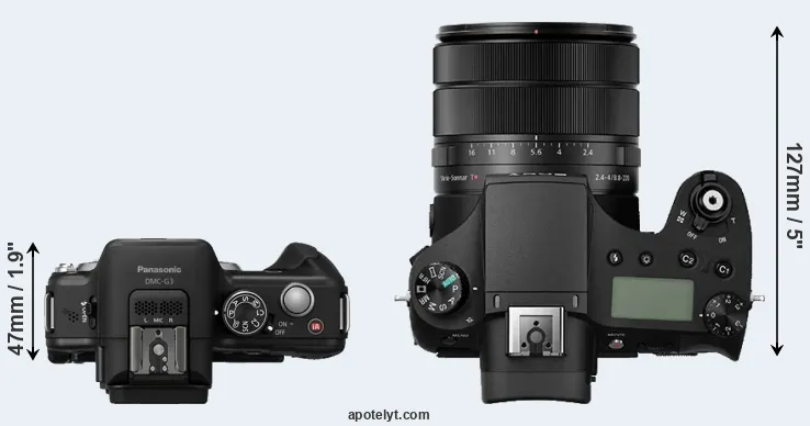 Compare G3 versus RX10 III top