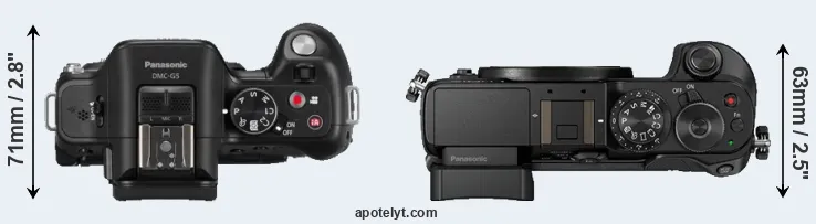 Compare G5 versus GX8 top