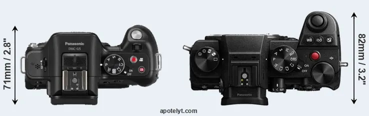Compare G5 versus S5 top