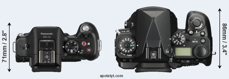 Compare G5 versus K-1 II top