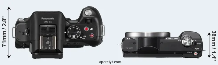 Compare G5 versus A5000 top