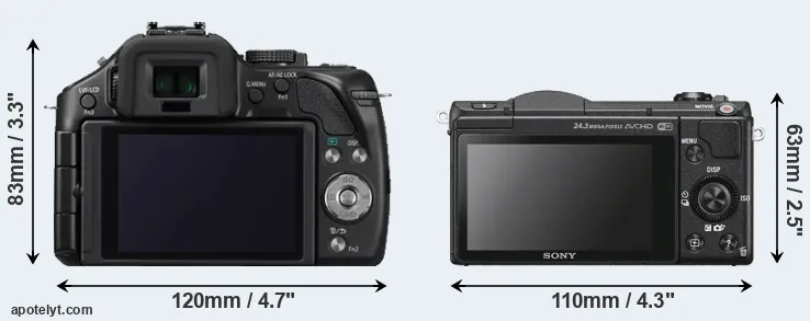 Comparison G5 or A5100 rear
