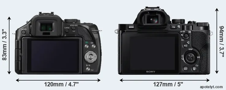 Comparison G5 or A7 rear