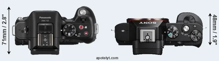 Compare G5 versus A7S top