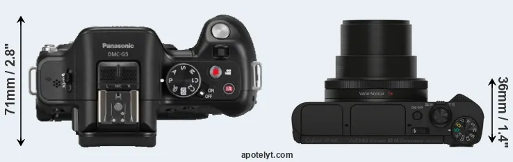 Compare G5 versus HX90V top