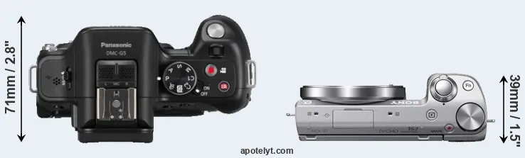 Compare G5 versus NEX-5T top