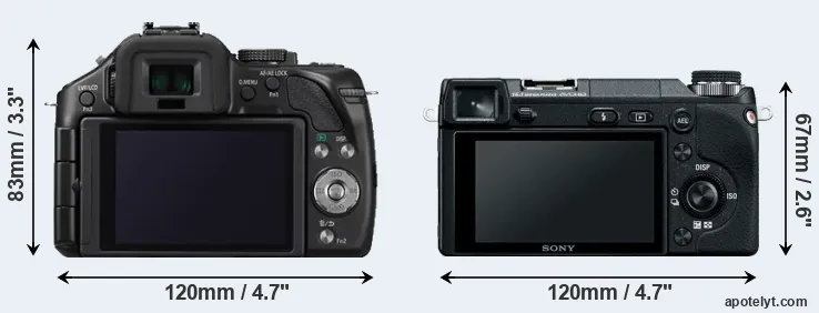 Comparison G5 or NEX-6 rear
