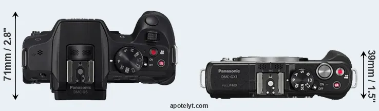 Compare G6 versus GX1 top