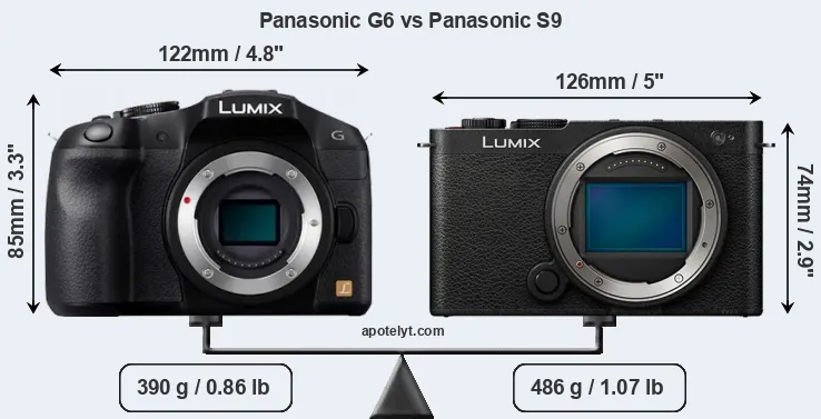 Size Panasonic G6 vs Panasonic S9