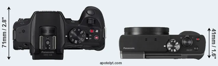 Compare G6 versus ZS70 top