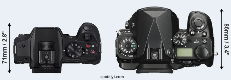 Compare G6 versus K-1 II top
