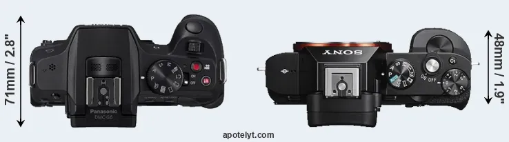 Compare G6 versus A7S top