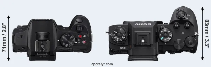 Compare G6 versus A9 III top