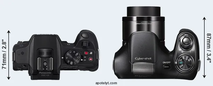 Compare G6 versus H200 top