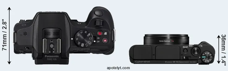 Compare G6 versus HX95 top
