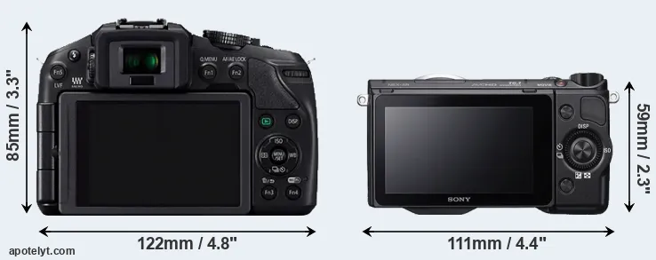 Comparison G6 or NEX-5R rear
