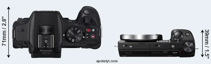 Compare G6 versus NEX-5R top