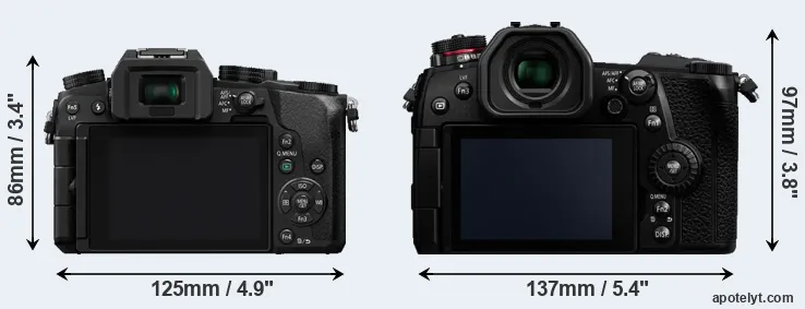 Comparison G7 or G9 rear