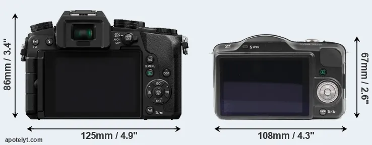 Comparison G7 or GF3 rear