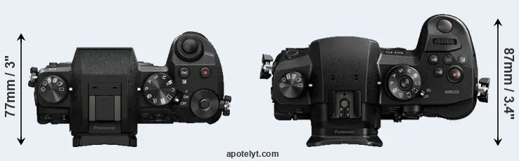 Compare G7 versus GH5 top