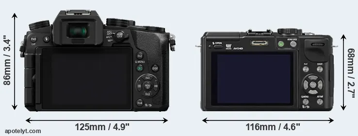 Comparison G7 or GX1 rear