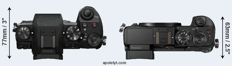 Compare G7 versus GX8 top
