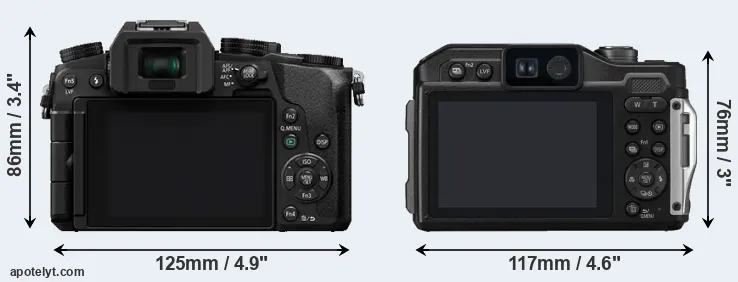 Comparison G7 or TS7 rear