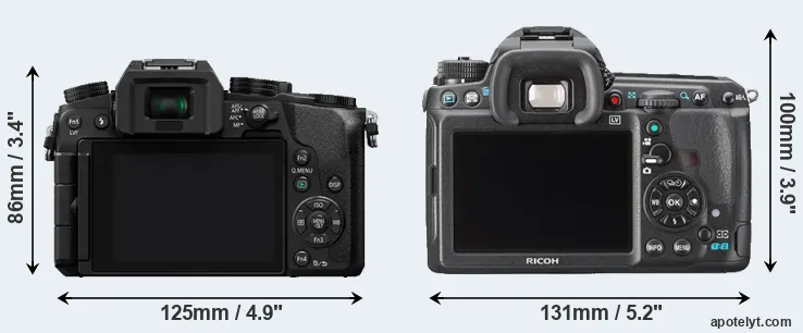 Comparison G7 or K-3 rear